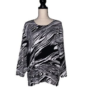 Bon Worth swirl pattern black and white NWT sz LP